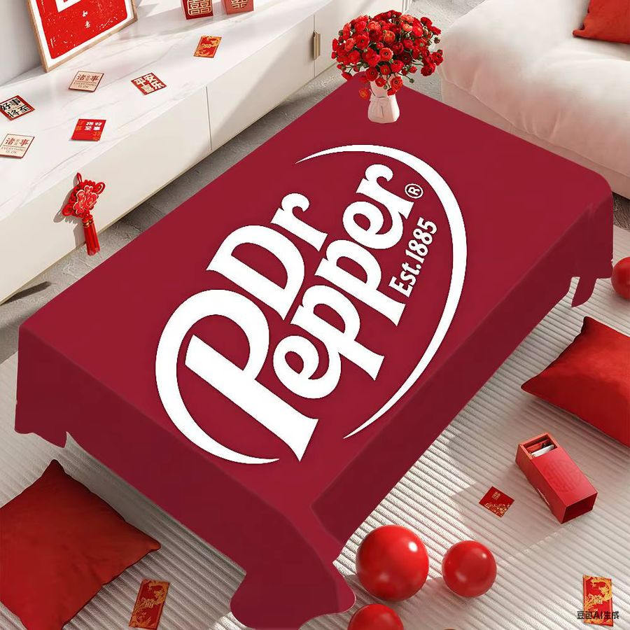 D-Dr Pepper Tischdecke wasserdicht und ölbeständig für rechteckige Tische - Bild 2