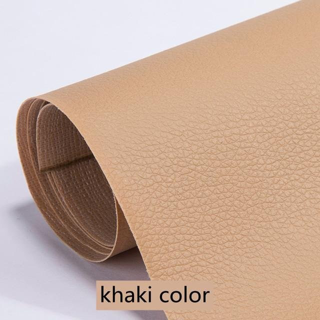 Selbstklebende Reparaturflicken aus PU-Leder von Elberta in Beige, Breite: 137 cm, Länge: 50 cm - Bild 1