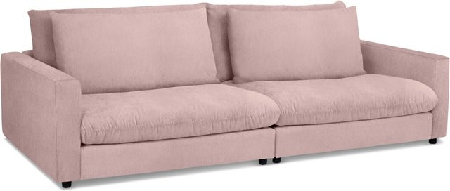 Modernes Polstersofa Sansibar Wangerooge in Pink mit Dekokissen - Bild 1