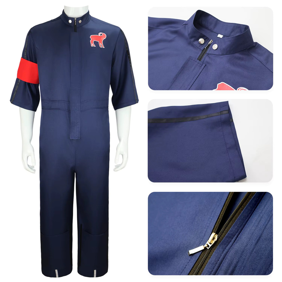 HHYRCOS Fantasy Cosplay Kostüm, Rot-Blau, Textil - Bild 4