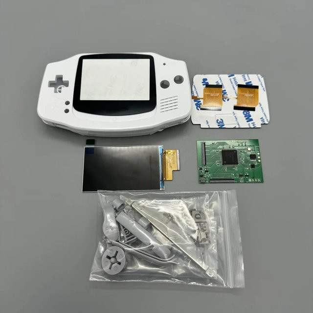 GBA IPS LCD Display und Gehäuse-Kit für GameBoy Advance von DUTRIEUX, 2,9 Zoll Hochhelligkeits-LCD, einfache Installation ohne Aufschneiden des Gehäuses - Bild 1