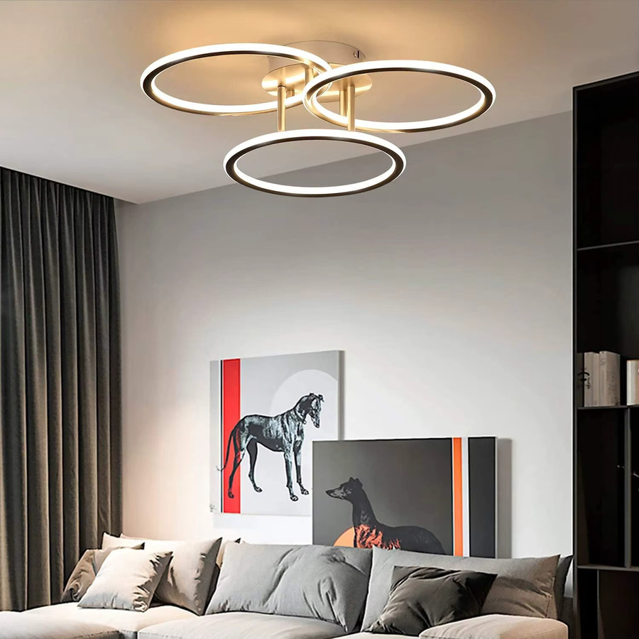 Nettlife LED Deckenleuchte in modernem Ringdesign, Weiß, 41 W, Warmweiß 3000 K, aus Aluminium und Metall - Bild 2