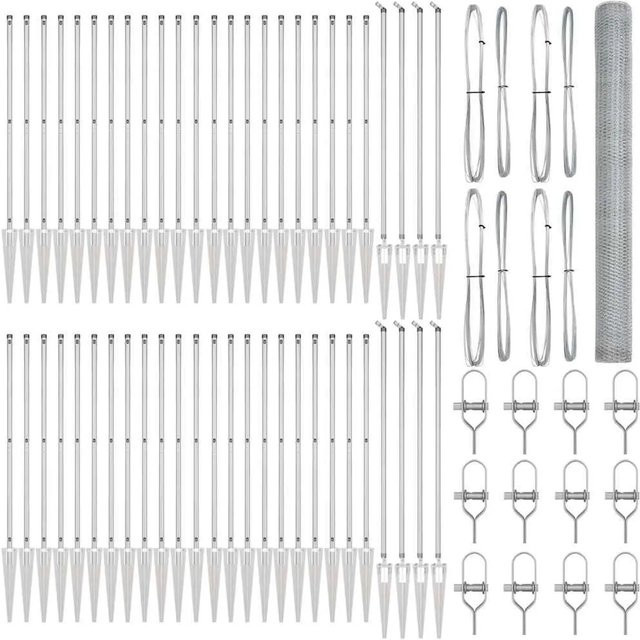 vidaXL Zaunpfosten aus Stahl in Silber, Höhe: 1,5 m, Breite: 100 cm - Bild 1