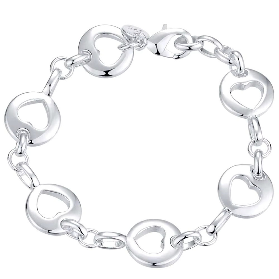 Armband 925 Silber, Herz, Unisex - Bild 2