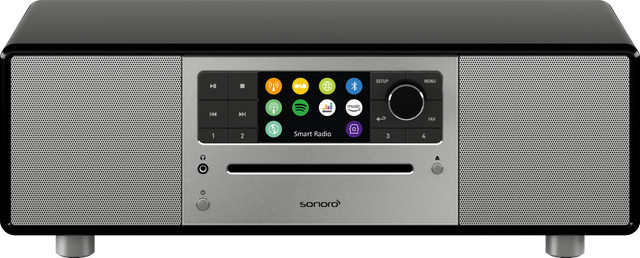 Sonoro Prestige Internetradio Kompaktanlage in Schwarz und Silber - Bild 1
