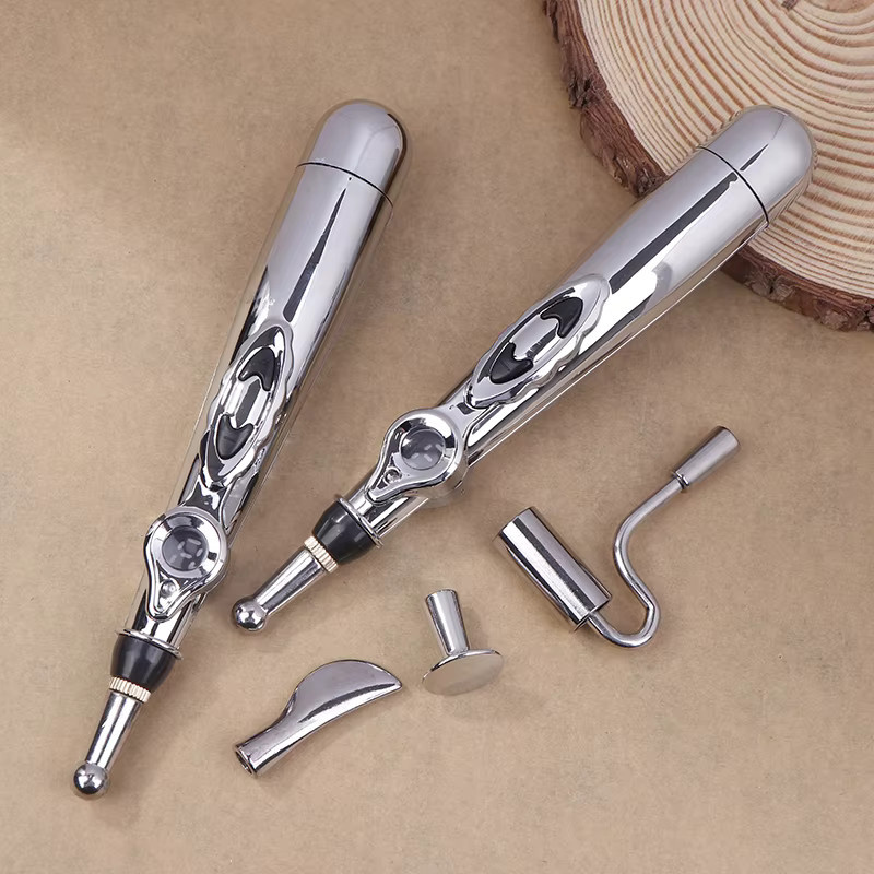 Elektronischer Akupunktur-Massage-Stift, Silber, Unisex - Bild 2