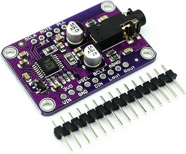CJMCU-1334 UDA1334A I2S DAC Audio Stereo Decoder Modul Board in Lila für Arduino 3,3 V - 5 V - Bild 1