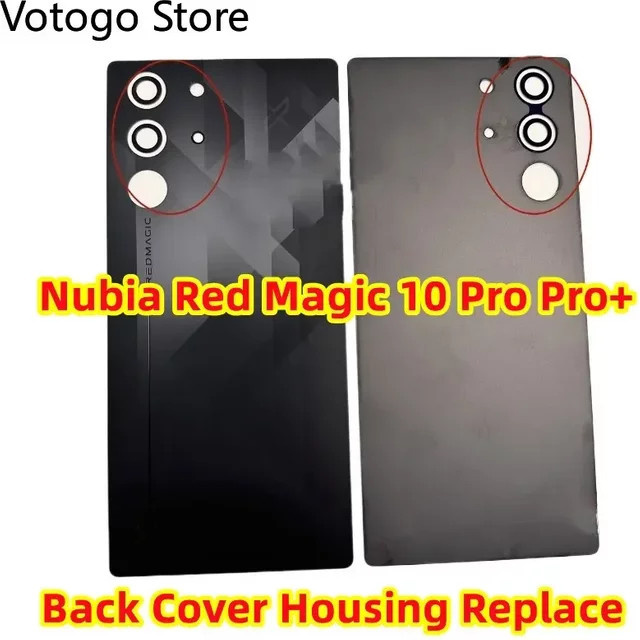ZTE Nubia Red Magic 10 Pro 10S Pro+ Plus NX789J Rückseiten-Glasabdeckung Gehäuse Ersatzteil in Schwarz - Bild 1