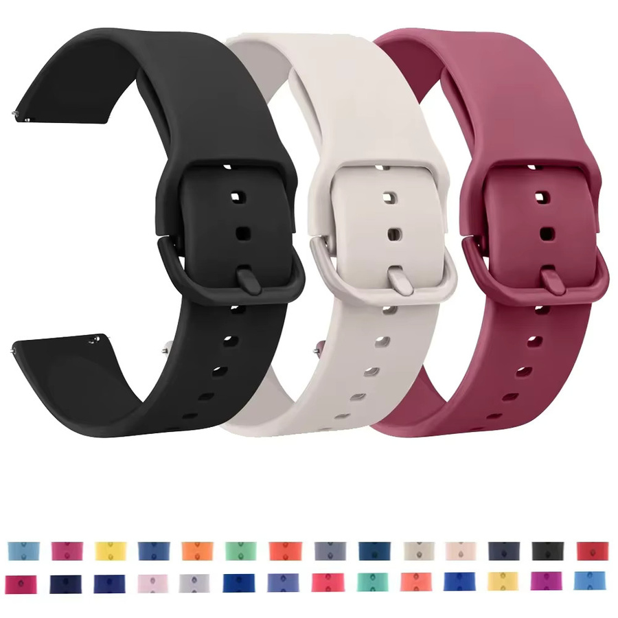 Uhrenarmband Silikon, Schwarz, Unisex - Bild 1