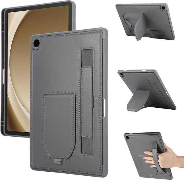 Handliches Armband-Case für Samsung Galaxy Tab A9 Plus, A11 Plus und S9 FE Lite in Grau - Bild 1