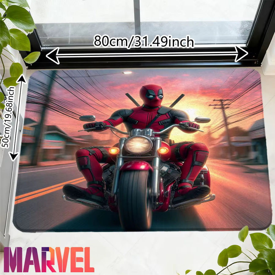 MARVEL Deadpool Badematte mit rutschfester Rückseite, Mehrfarbig, B/T: 60 x 40 cm - Bild 4