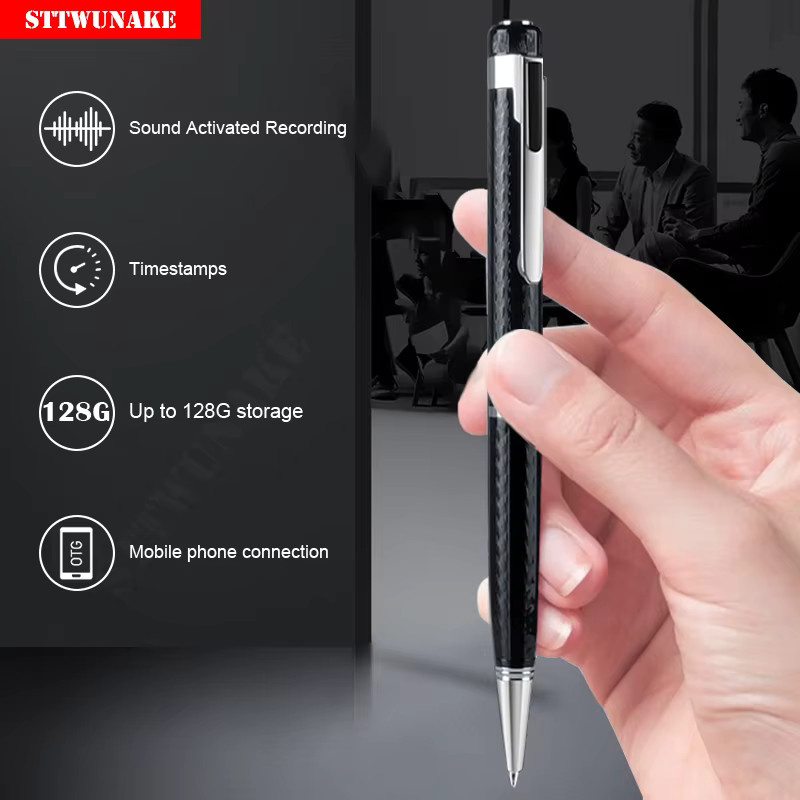 STTWUNAKE Mini-Stift-Aufnahmegerät mit Sprachaktivierung, professioneller digitaler USB-Stick Sprachrekorder in Schwarz - Bild 2