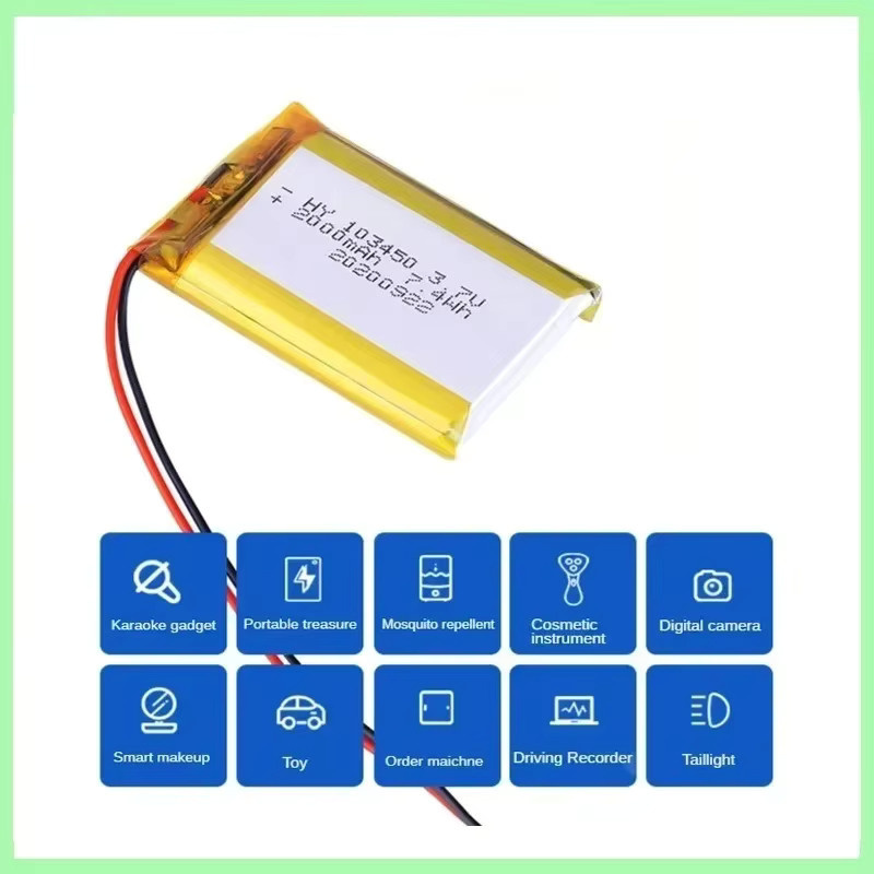 Robinella Lithium-Polymer-Akku 3,7 V 2000 mAh für GPS-Navigatoren und Kameras - Bild 2