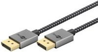 Goobay DisplayPort Kabel 2.0/2.1 Slim in Schwarz, Silber und Grau - Bild 1