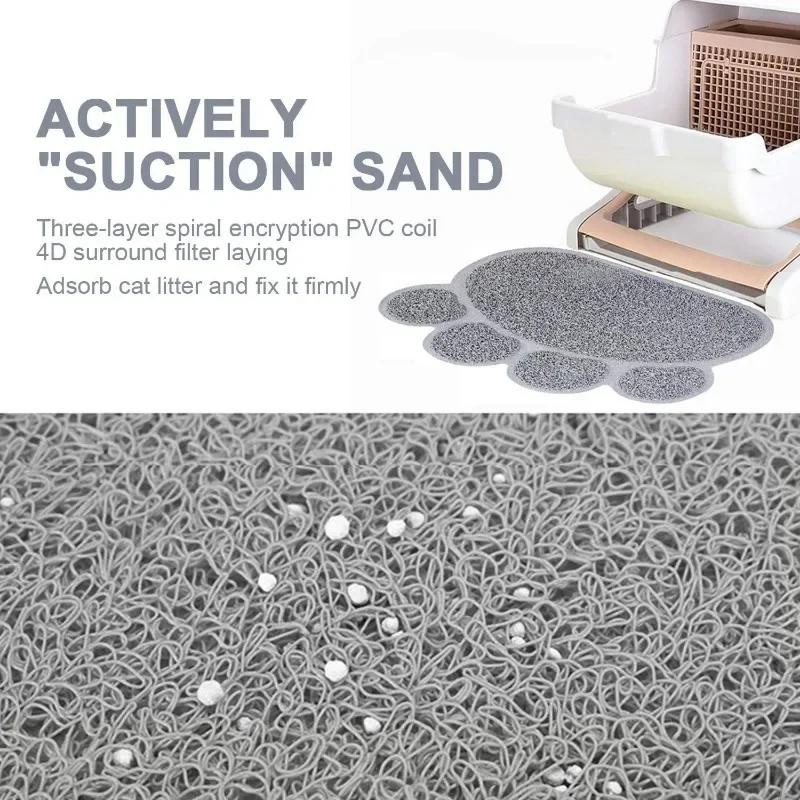 Wasserdichte Katzenstreu-Matte von Yiran Furniture aus elastischer Faser in Beige, B/T: 30 x 30 cm - Bild 4