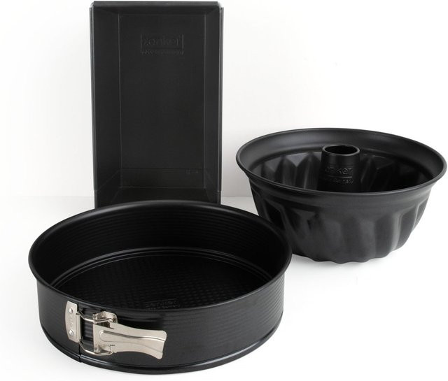 Zenker Backformen-Set Black Metallic klassisch, 3-teilig, Kastenform und Rundform, Antihaftbeschichtung - Bild 1
