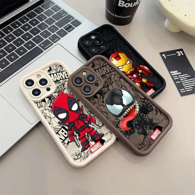Handyhülle mit Anime Groot und Deadpool für Google Pixel 10 9 8 7 Pro XL 5G, weiche Silikon-TPU Rückseite, Multicolor - Bild 1