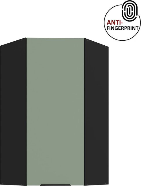 ARIA Eckhängeschrank Aquamarin matt mit Anti Fingerprint Oberfläche, Breite: 60 cm, Höhe: 90 cm - Bild 1