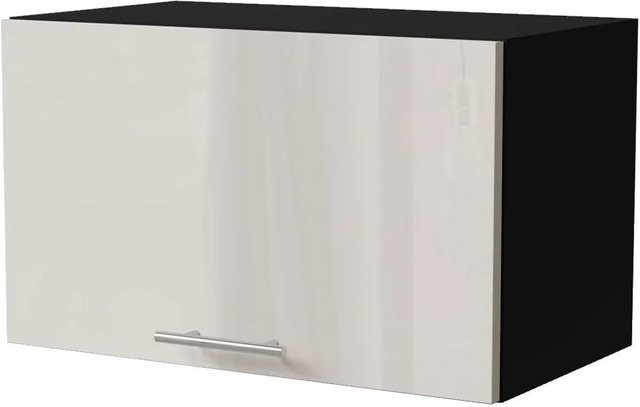 Feldmann-Wohnen Klapphängeschrank Brerra W4B/60 in Schwarz und Creme Hochglanz mit Blum Avenots Klappenbeschlag, B/T/H: 60 x 32,5 x 36 cm - Bild 1