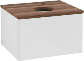 V&B Waschtischunterschrank Antao mit Beleuchtung, Weiß lackiert, B/T/H: 60 x 36 x 50 cm - Bild 1