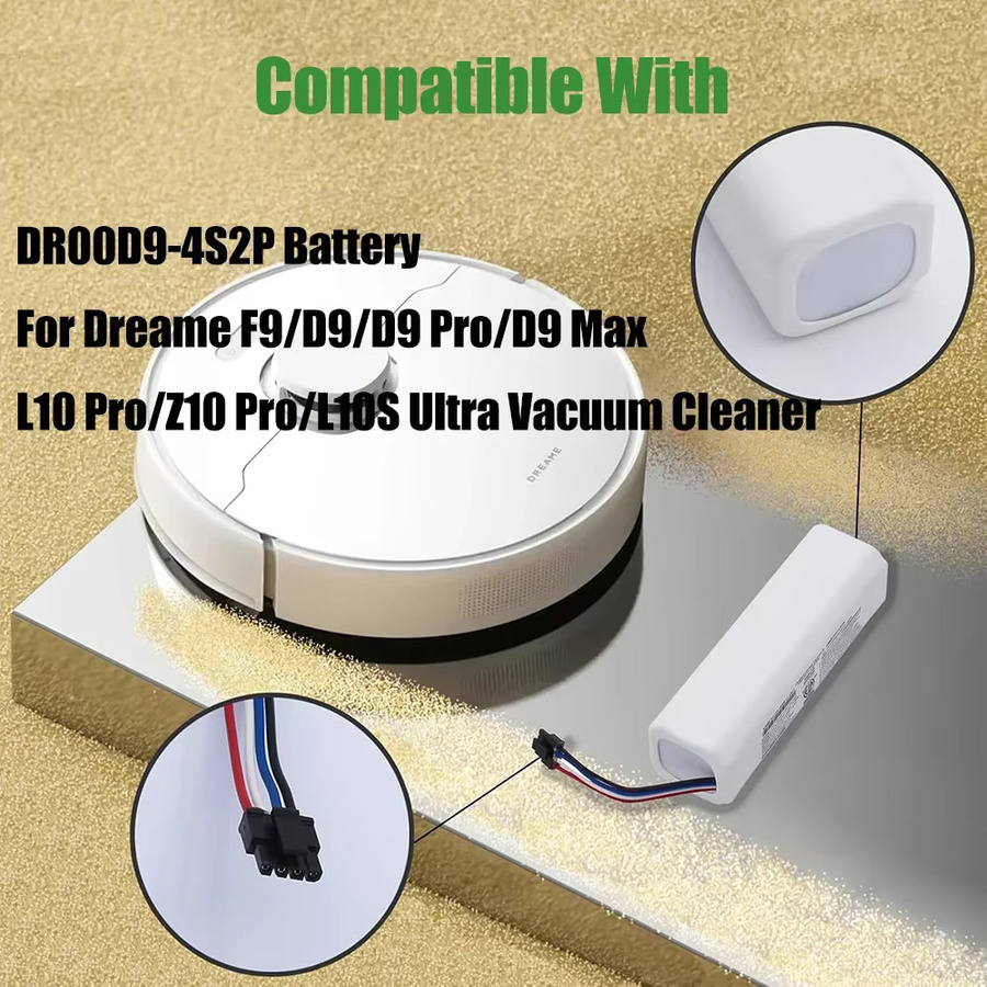 Dreame Akku P2008-4S2P-MMBK für Roboter-Staubsauger D9 Max, F9, Z10, L10 Pro, L10s Plus, D10s, RLS5-BL0, P2150, S10, S20, X10, RL55L in Weiß - Bild 3