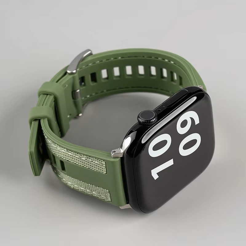 Sportarmband für Apple Watch, Silikon-Composite, Schwarz, Unisex - Bild 2