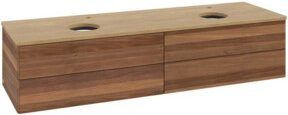 V&B Waschtischunterschrank Antao mit Beleuchtung, Farbe Eiche Honig/Braun, B: 160 cm, T: 50 cm - Bild 1