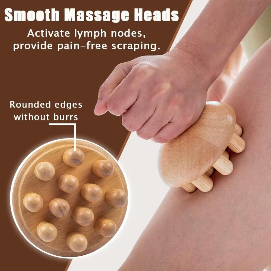 EGASSAM Holz Massagegeräte, Gua Sha Werkzeuge, Unisex - Bild 3