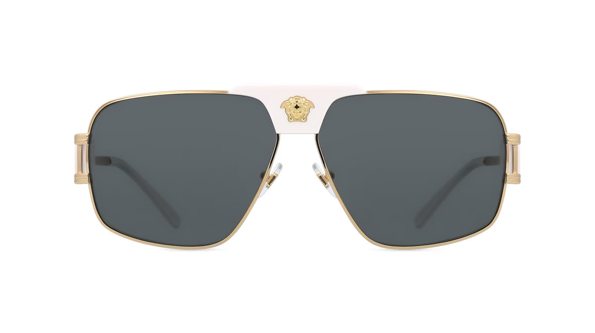 Versace VE2251 Sonnenbrille, Vollrand, Quadratisch, Edelstahl, Gold, Herren - Bild 1
