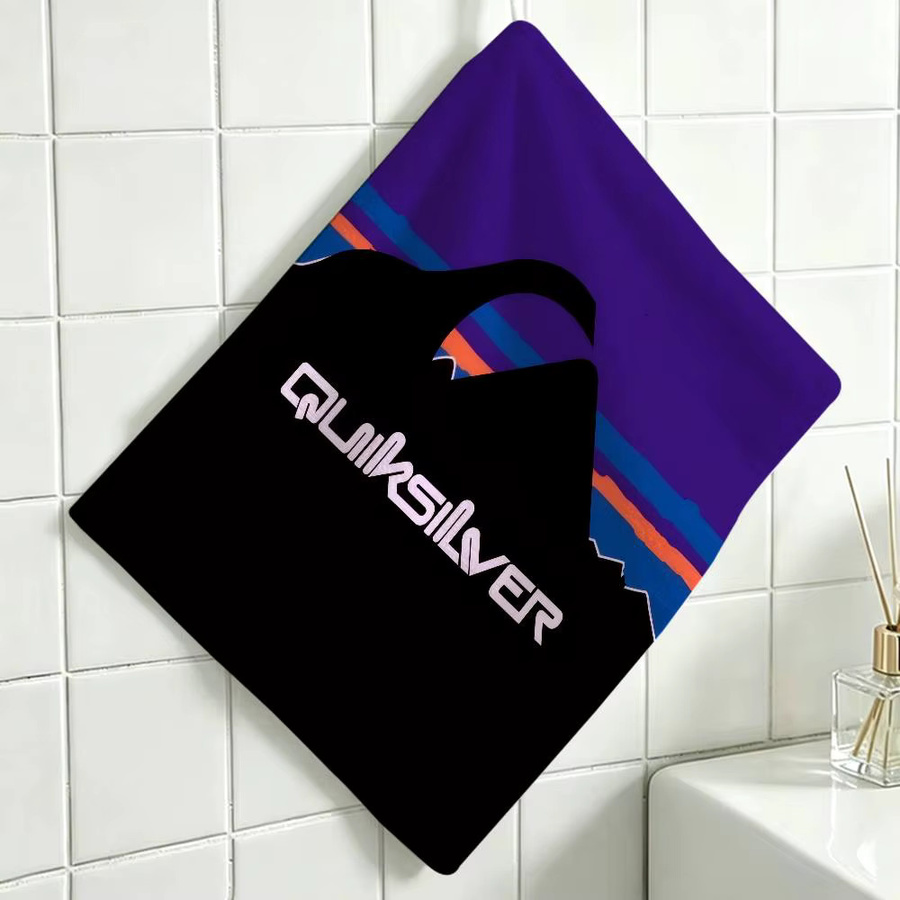 Q-Quiksilver L-Logo Handtuch aus Polyester-Baumwolle für Küche und Wohnzimmer - Bild 5
