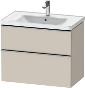 Duravit Waschtischunterschrank D-Neo beige matt, Wandhängend, B/T: 78,4 x 45,2 cm - Bild 1