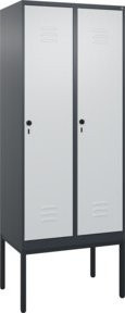 C+P Spind Classic PLUS Garderobenschrank mit 2 Abteilen, Gestell aus Stahl, H x B x T: 212 x 80 x 50 cm - Bild 1