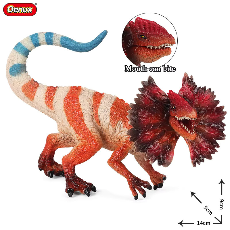 Oenux Jurassic Fleischfressender Dilophosaurus, Actionfiguren, Dinosaurier - Bild 4