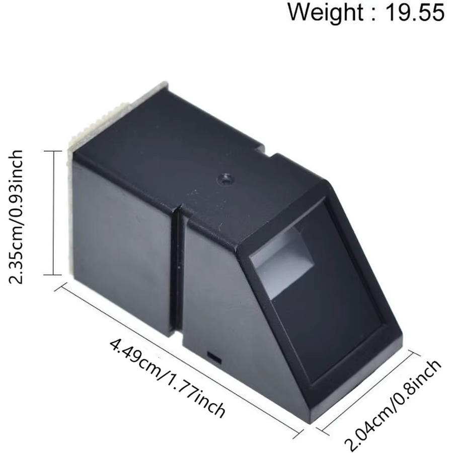 OIMG AS608 Fingerabdruckleser-Sensormodul in Schwarz mit optischem Sensor und serieller Kommunikationsschnittstelle für Arduino-Schlösser - Bild 5