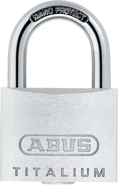Abus Titalium-Vorhangschloss 64TI/25 mit Schlüssel in Silber aus Aluminium - Bild 1