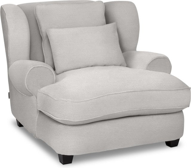 Loveseat SANSIBAR LIVING in Sande, gepolstert mit Stoff und Armlehnen, Farbe: Beige, B/T/H: 140 x 97 x 72 cm - Bild 1