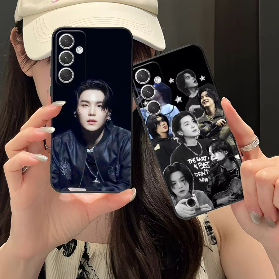 Suga Yoongi Handyhülle für Samsung Galaxy S26 S25 S24 S23 S22 S21 S20 Note20 Plus FE Ultra in Multicolor und Schwarz - Bild 2