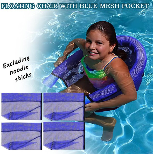 Blauer Poolseitiger Schwimmstuhl aus Polyester für Entspannung und Wasserspaß, 1 Stück - Bild 1