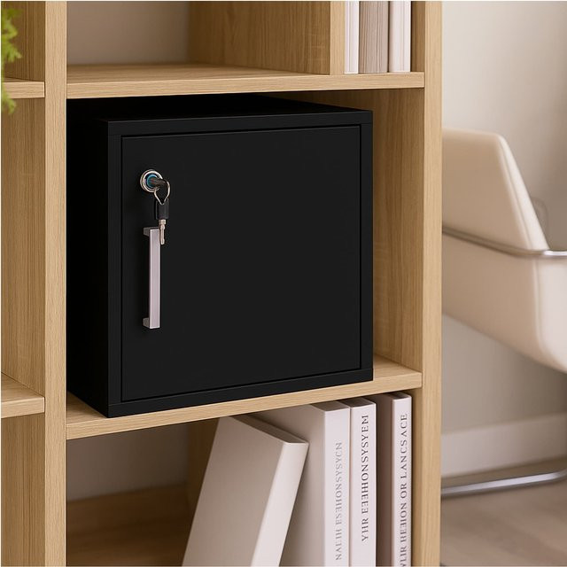 HTI-Living Zimmersafe Malin Schwarz B: 29,0 cm, H: 34,0 cm, T: 34,0 cm - Bild 1