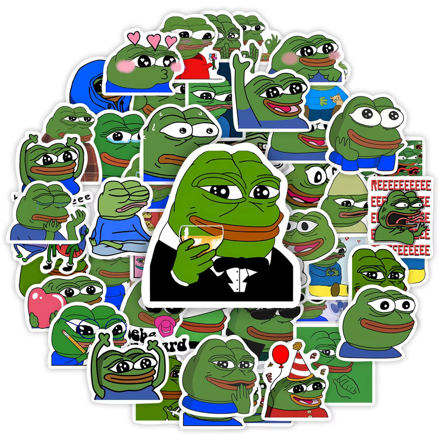Pepe Frosch-Aufkleber Set in Multicolour, wasserfeste Graffiti-Aufkleber für Laptop, Skateboard und Telefon - Bild 2