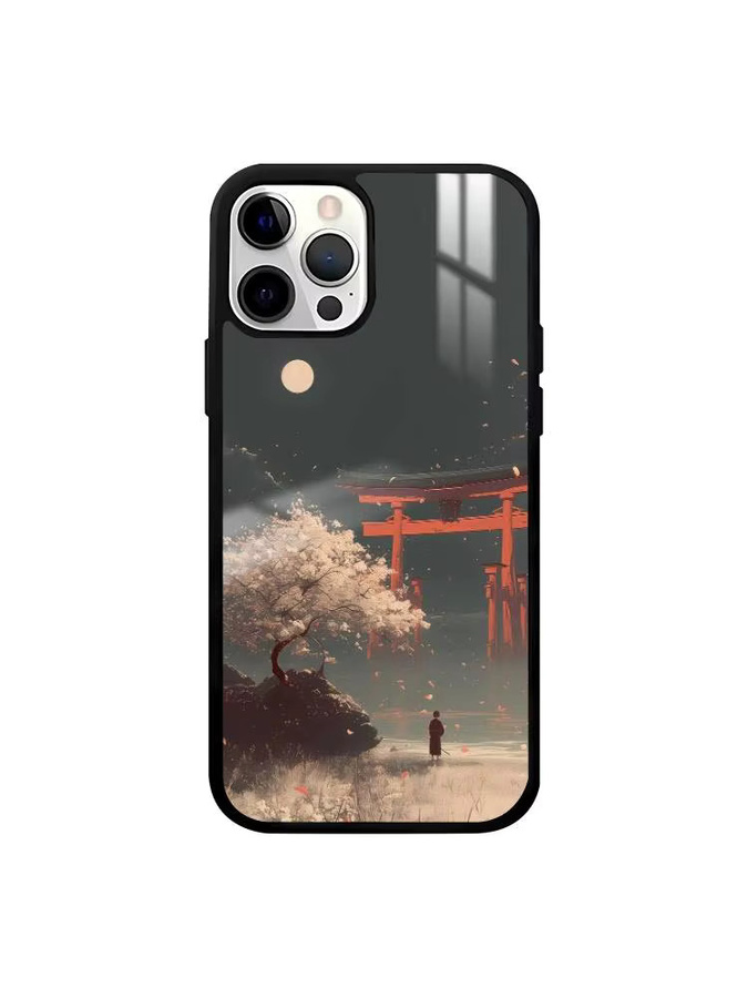Japan Retro Lucky Torii Handyhülle mit Spiegel und MagSafe für iPhone 17 16 15 14 13 12 11 Pro Max Plus Mini, Mehrfarbig - Bild 5
