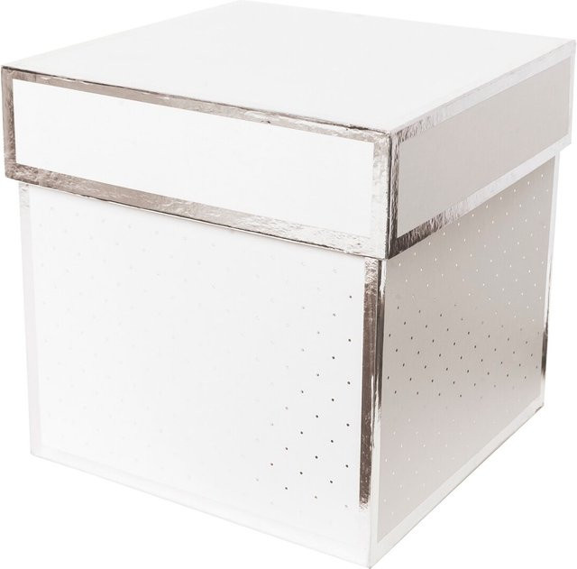 Rico Design Paper Poetry Geschenkschachtel eckig weiß B/T/H: 15 x 15 x 15 cm - Bild 1