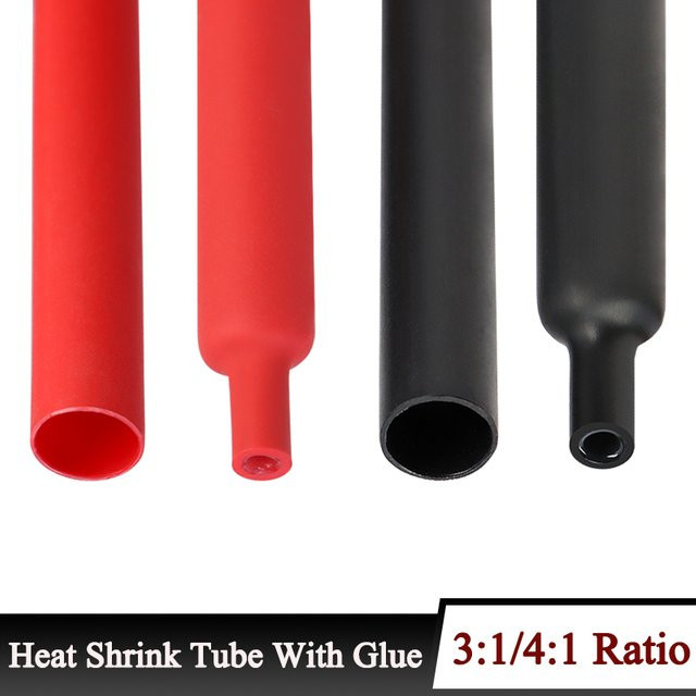 Doppelwandiger Schrumpfschlauch aus Polyolefin mit Klebstoff in Rot, Innendurchmesser 1,6 mm bis 50 mm, Schrumpfverhältnis 3:1 oder 4:1 - Bild 1