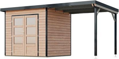 Karibu Gartenhaus Haby Blockhaus in Braun mit B/H/T: 267 x 219 x 228 cm - Bild 1