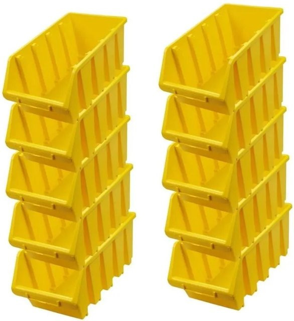 PROREGAL SuperSparSet 10x Sichtlagerboxen aus Polypropylen in Gelb, H x B x T: 15,5 x 20,4 x 34 cm - Bild 1