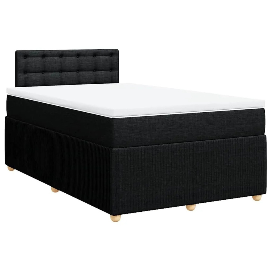 vidaXL Boxspringbett Hybrid mit Matratze und USB-Ladeport in Schwarz, B/T/H: 120 x 200 x 100,5 cm - Bild 2