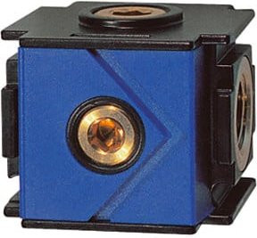 Riegler Verteiler variobloc in Blau mit BG 2, G 1/2 und 4 Abgängen - Bild 1