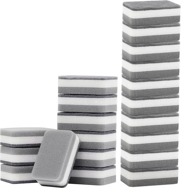 Headecoration Schwamm Geschirrtuch Set, 20er Pack Doppelseitige Topfbürste zur Reinigung in Grau - Bild 1