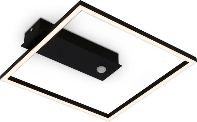 Brilo LED-Deckenleuchte Nici in Schwarz mit Bewegungsmelder und Dämmerungssensor - Bild 1