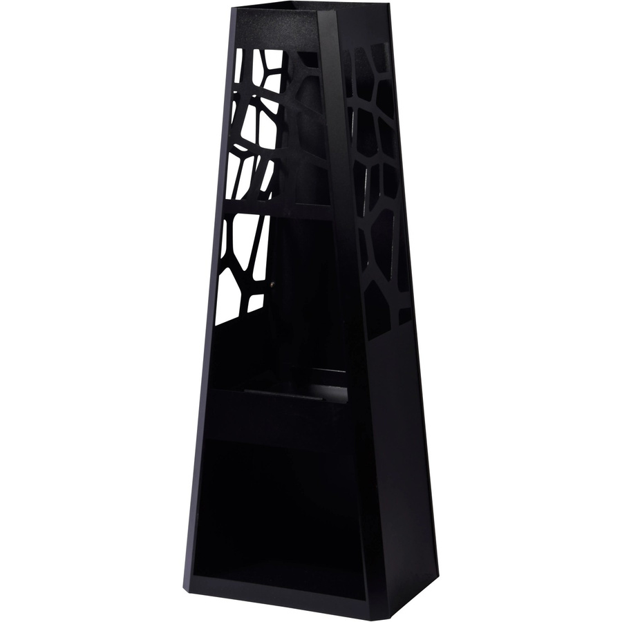 Dobar 35424 Gartenkamin XL aus Metall mit Stauraum in Schwarz, H x B x T: 124 x 48 x 30,5 cm - Bild 3